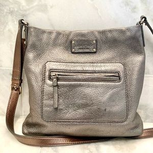 Kate Spade. Silver & Gold finished leather.
